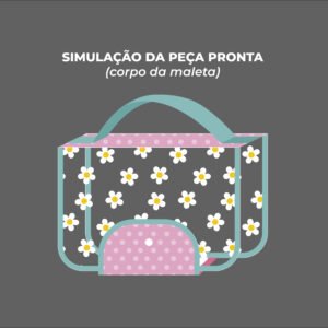 Maleta Ângela - Painel estampado - FLOR BRANCA - Imagem 3