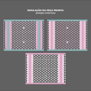 Maleta Ângela - Painel estampado - FLOR BRANCA - Imagem 5