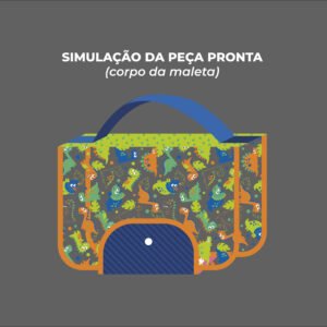 Maleta Ângela - Painel estampado - DINOSSAURO - Imagem 3
