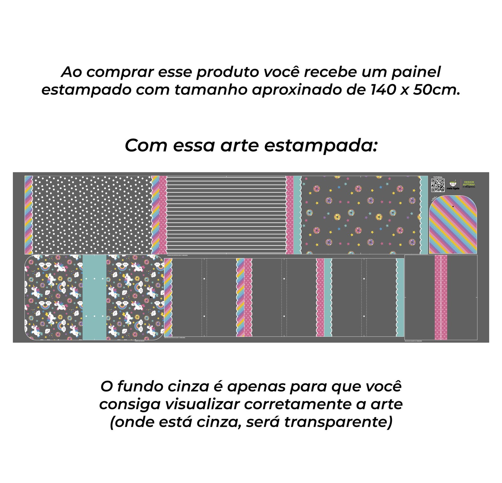 Maleta Ângela - Painel estampado - UNICÓRNIO - Imagem 3