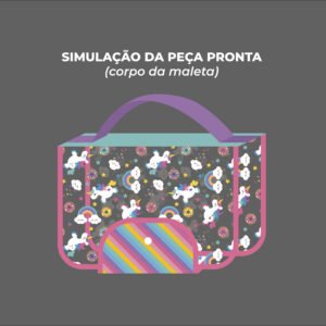 Alternative view of Maleta Ângela - Painel estampado - UNICÓRNIO