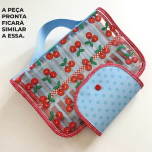 Maleta Ângela - Painel estampado - CEREJA - Imagem 8
