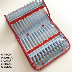 Maleta Ângela - Painel estampado - CEREJA - Imagem 10