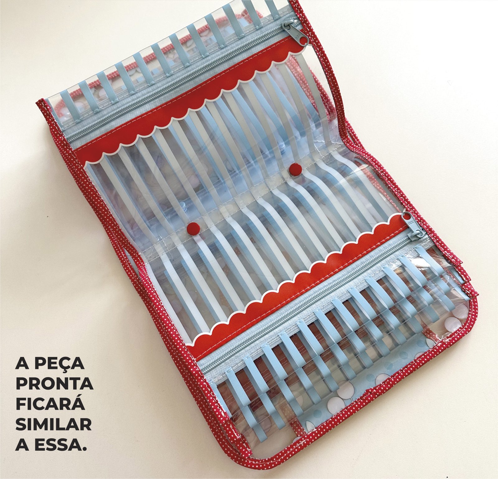 Maleta Ângela - Painel estampado - CEREJA - Imagem 10