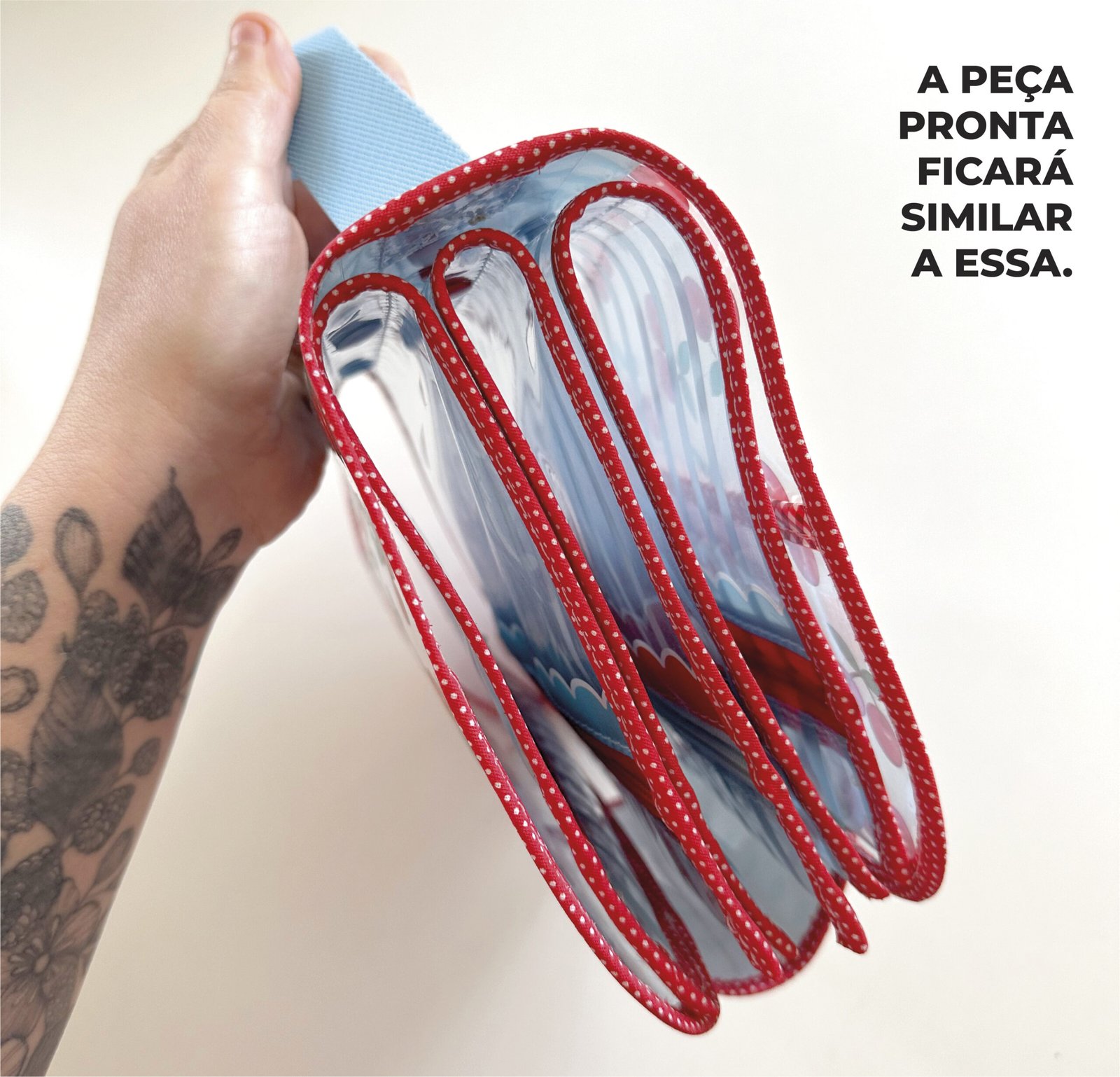 Maleta Ângela - Painel estampado - CEREJA - Imagem 11