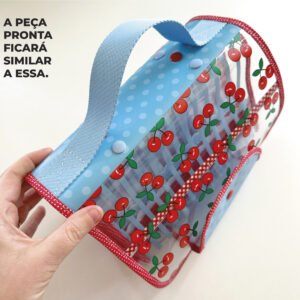 Maleta Ângela - Painel estampado - CEREJA - Imagem 12
