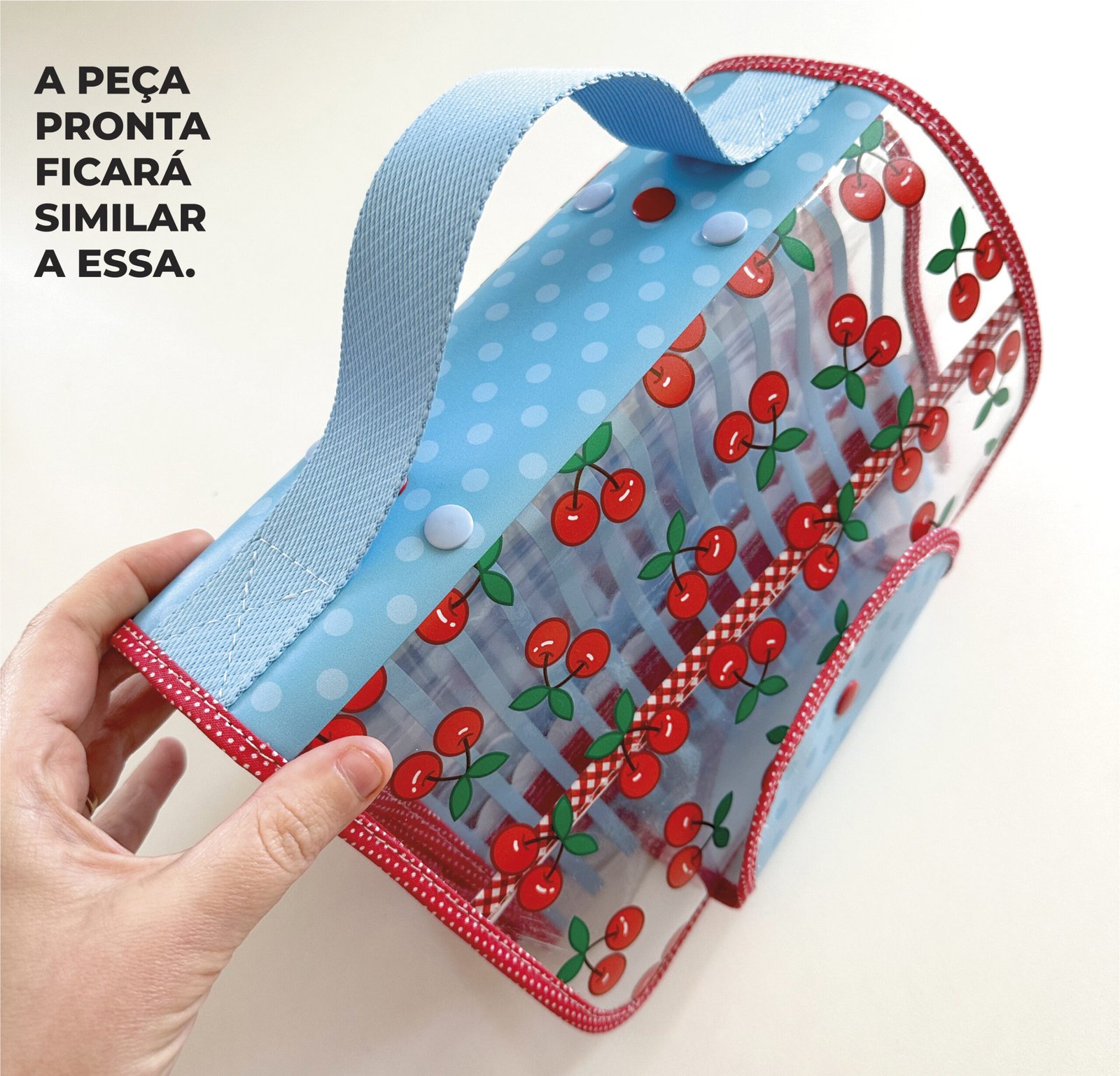 Maleta Ângela - Painel estampado - CEREJA - Imagem 12