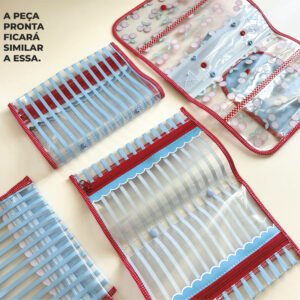 Maleta Ângela - Painel estampado - CEREJA - Imagem 13