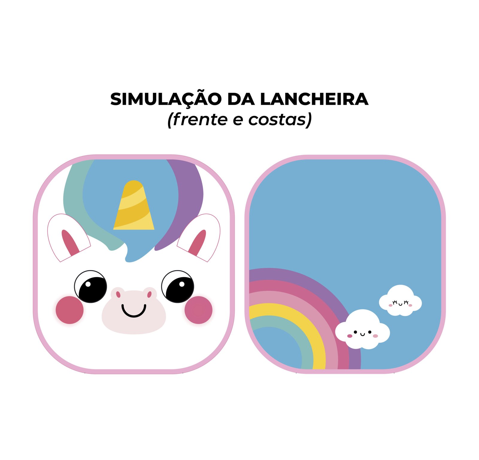 Painel Passeio - estampa Unicórnio (rende 3 peças) - Imagem 5