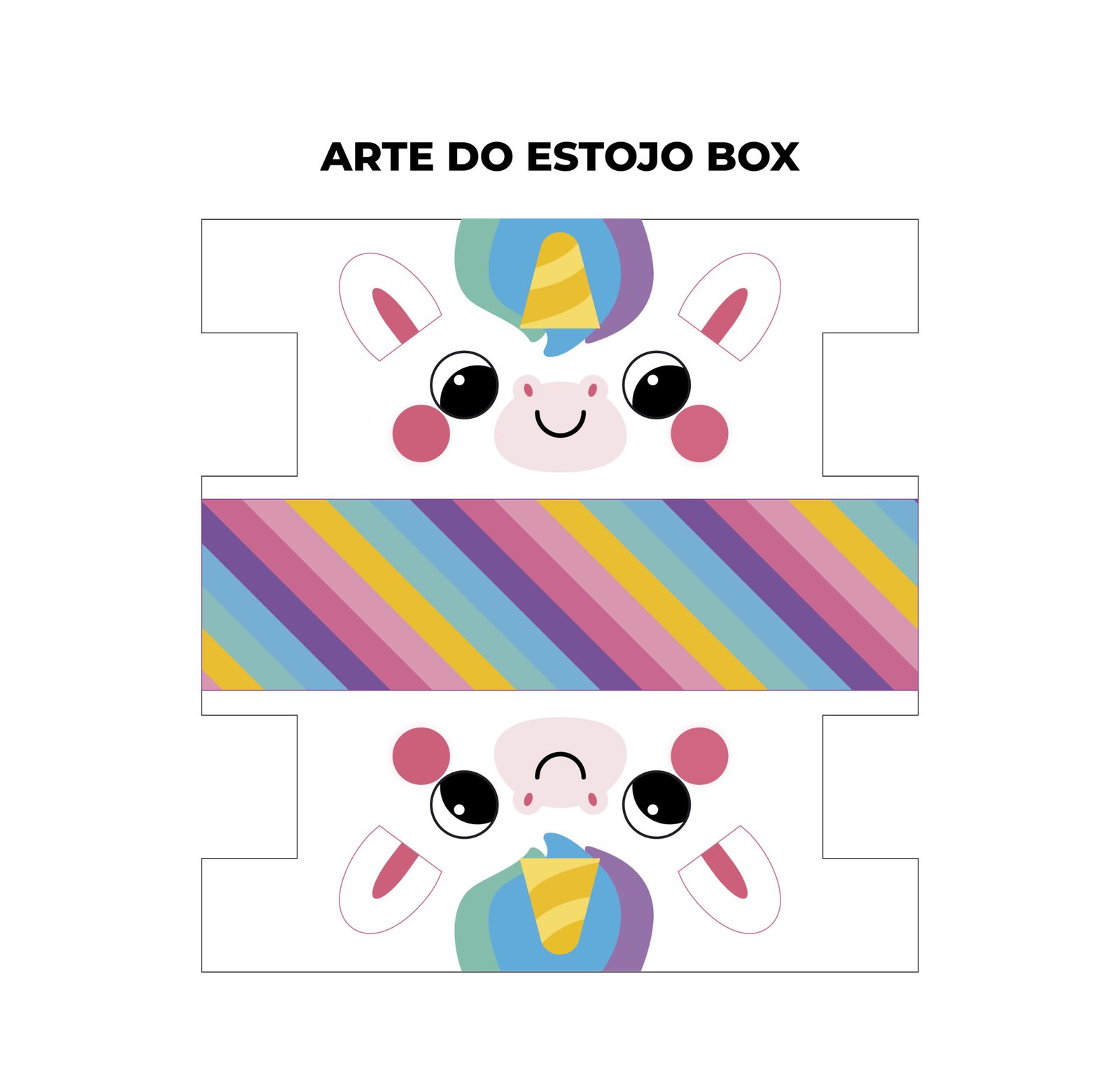 Painel Passeio - estampa Unicórnio (rende 3 peças) - Imagem 6