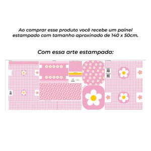 Painel MULTIUSO - estampa FLOR BRANCA - Imagem 3